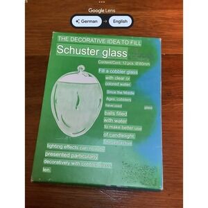 Schuster Glass Water Globe Ornaments Vintage in Box